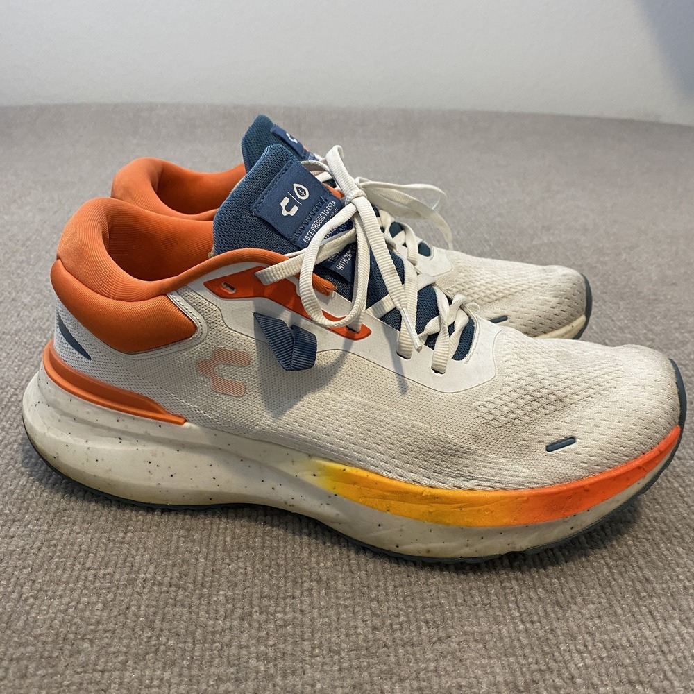 Charly Shoes Mens Size 11 White Orange Blue Textile Running Sneakers 1086927